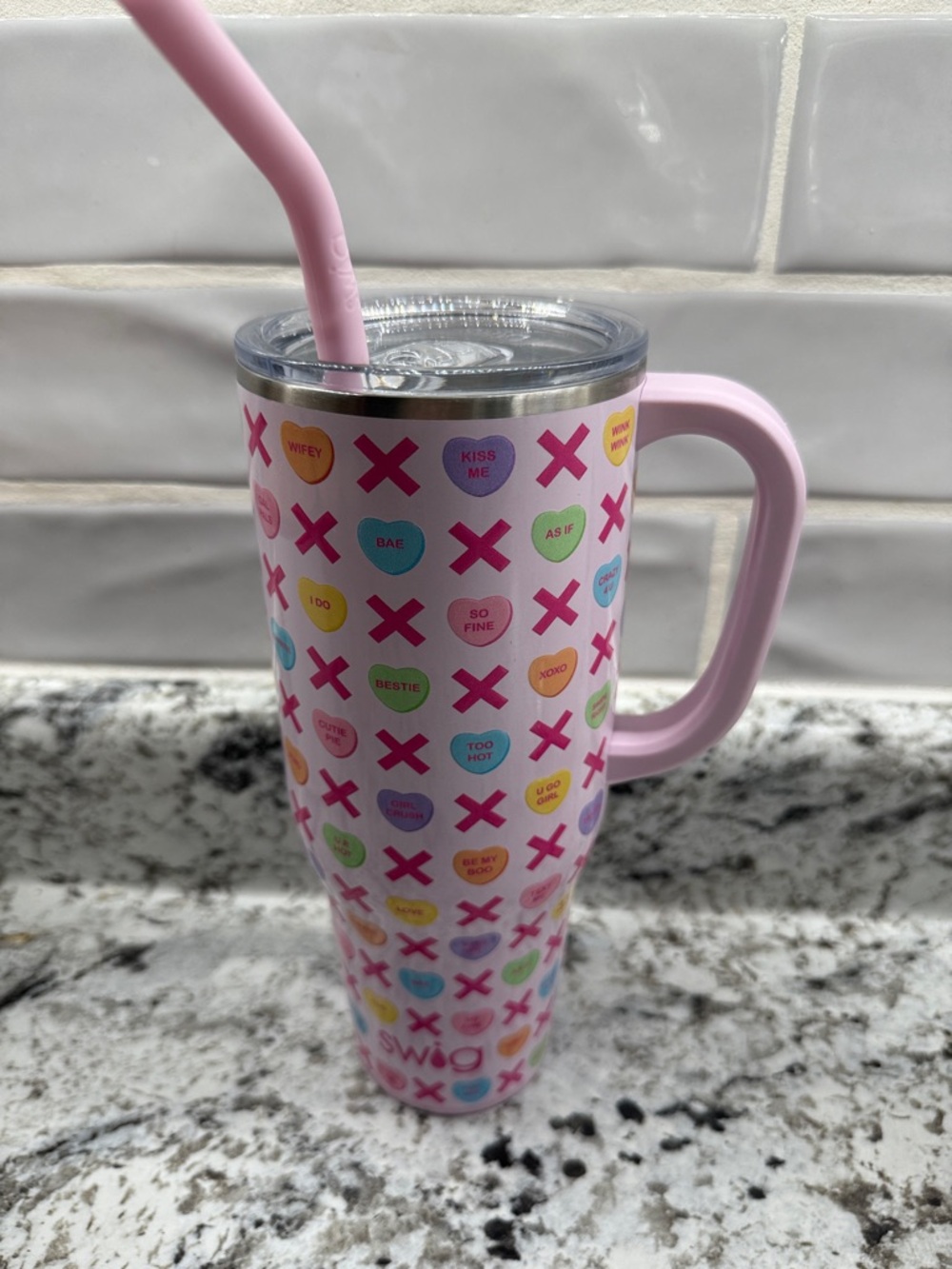 Swig candy heart 40oz tumbler